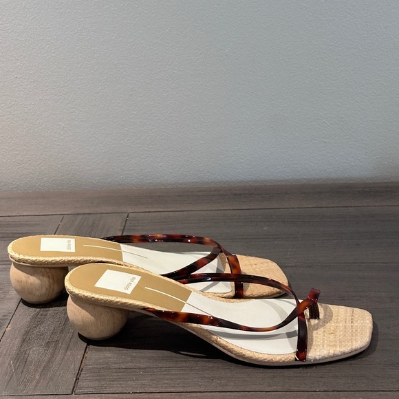 dolce vita Tortoise and Raffia Heeled Sandal - Picture 2 of 5